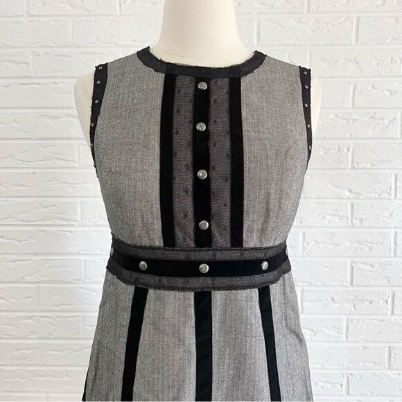 🚨4/$25 Anna Sui For Target Herringbone Studded Dress Size 3 - Picture 3 of 10